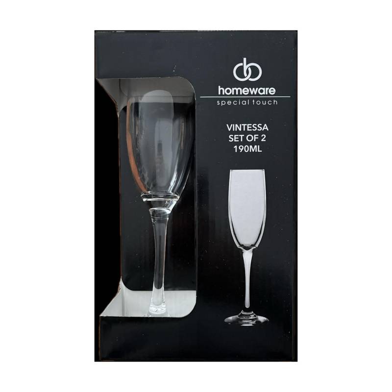 Zestaw kieliszków do szampana Homeware Vintessa – komplet 2 sztuk.